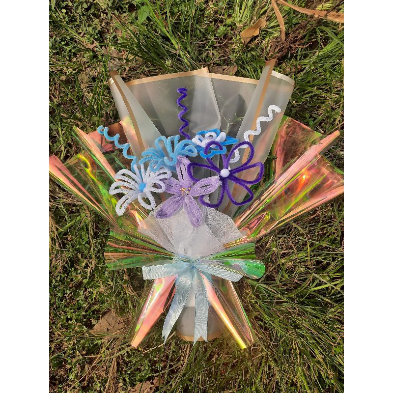 Bucket Bunga Kawat Bulu/ Bucket Bunga Murah/ Buket Bunga Wisuda/ Buket Bunga Kawat Bulu