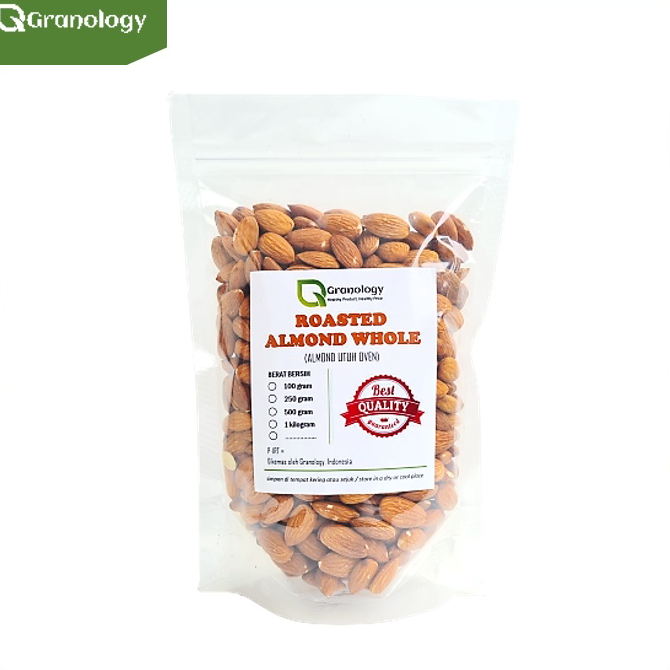 

➥☈✥ Roasted Almond Whole / Almond Utuh Oven (500 gram) by Granology Ready