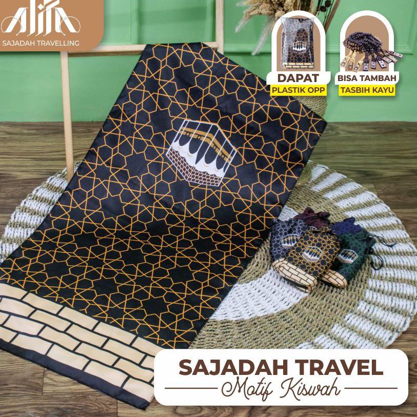 RQJY2676 Jangan Sampai Kehabisan Sajadah Traveling Kiswah Free Pouch Sejadah Traveling, Sajadah Muke