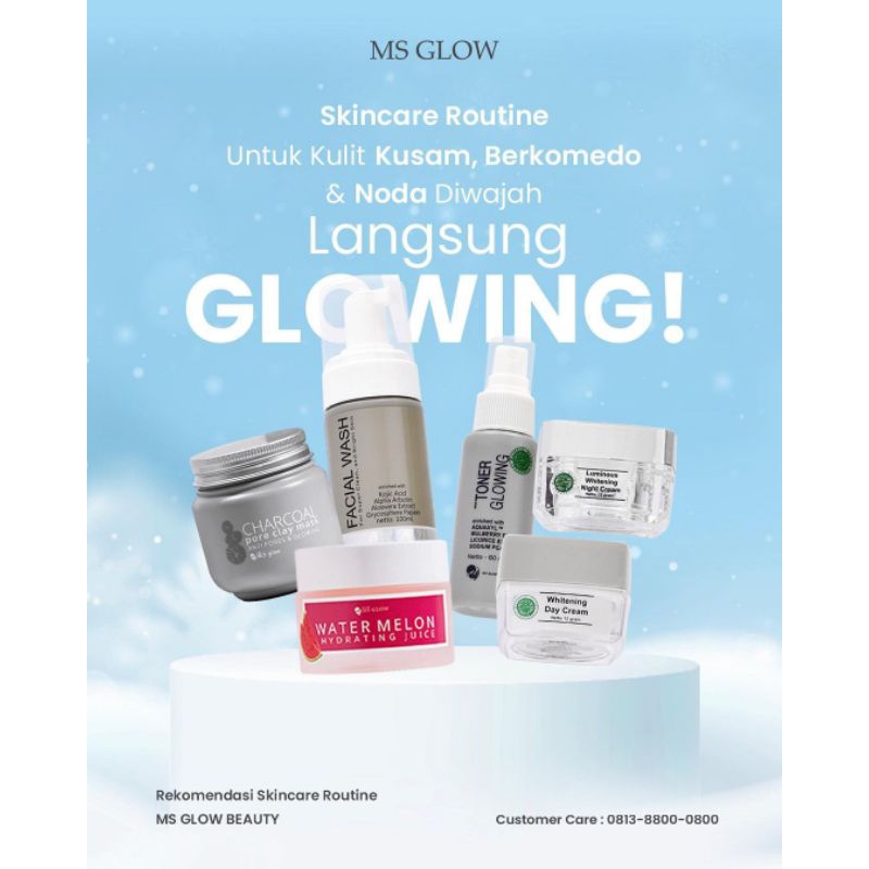 Luminous Series Ms Glow free essence( Menyamarkan Bekas Jerawat)