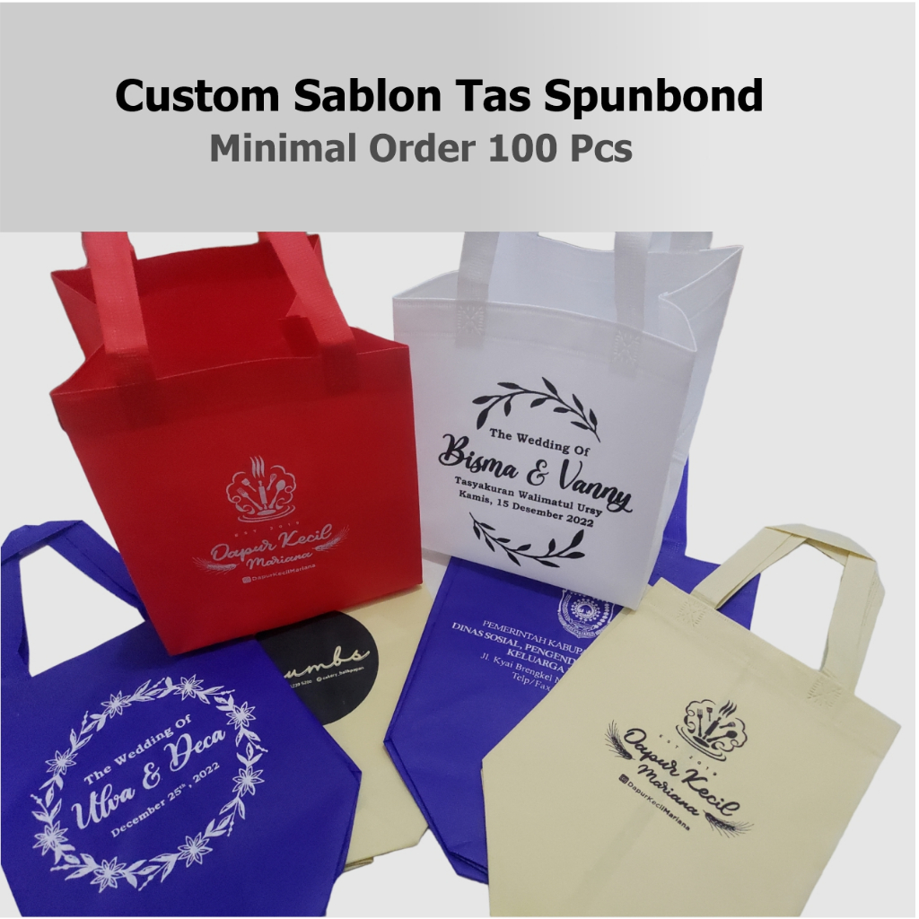 Jasa Sablon Tas Spunbond (Belum Termasuk Tas)