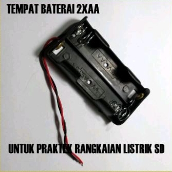Tempat baterai AA Isi 2 Baterai Holder Baterai AA