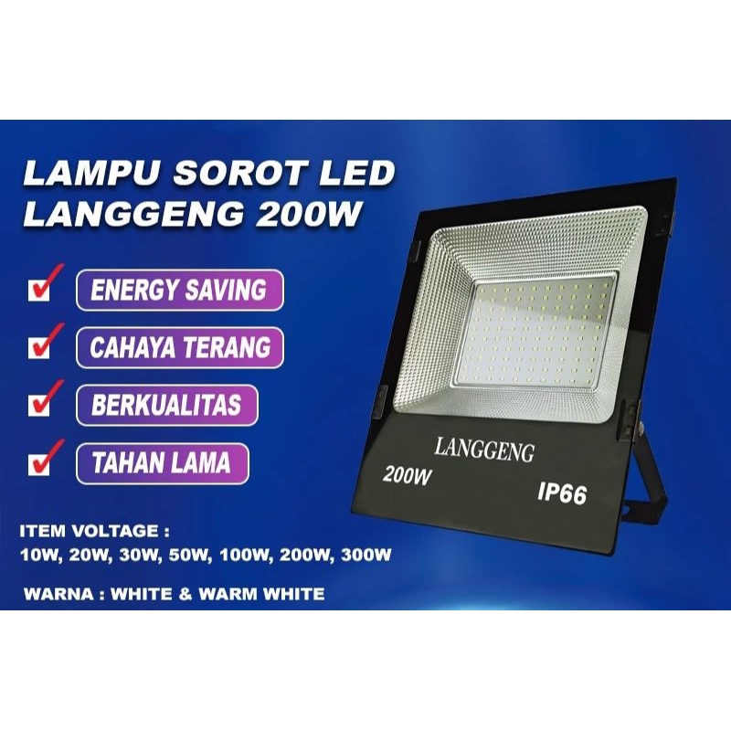 LANGGENG   , 200 Watt , Lampu Sorot , Lampu Tembak , Jalan Sorot proyek