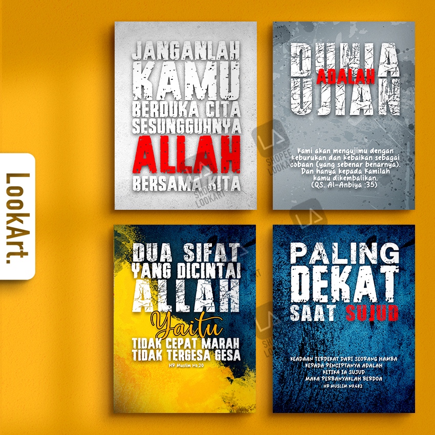 HIASAN DINDING QUOTES ISLAM KATA BIJAK AGAMA KATA MUTIARA KEHIDUPAN PAJANGAN DINDING KAMAR
