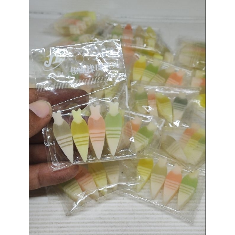 

penghapus/eraser/stip pensil wortel mini 4pcs/pack