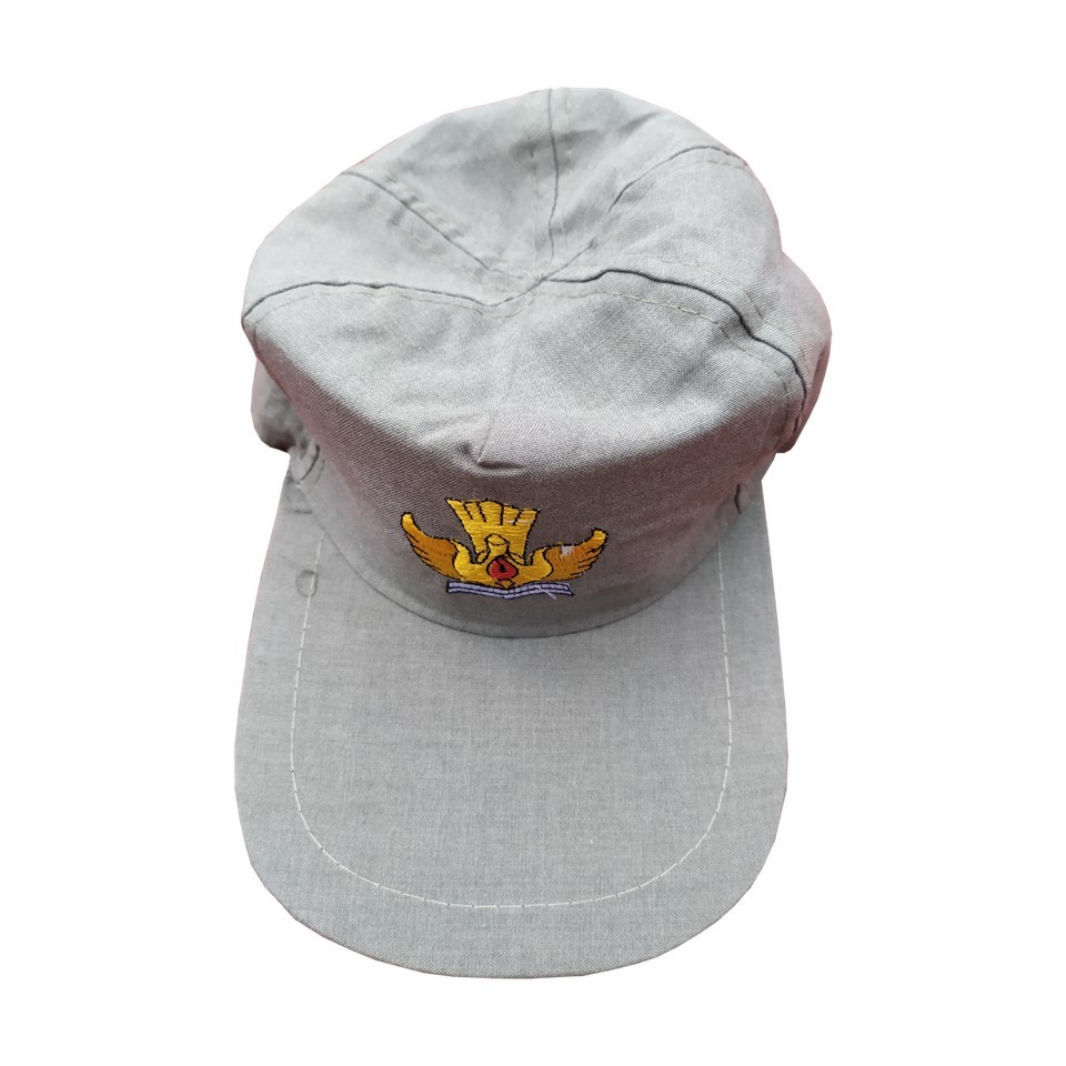 Topi Sekolah SMK ABU-ABU Logo Bordir, Topi TETREK BORDIR