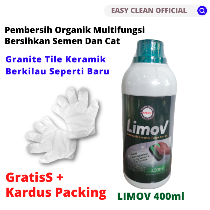 Pembersih Granit Noda Semen Fason Limov 400ml Pembersih Kerak Toilet Keramik Lumut Kamar Mandi