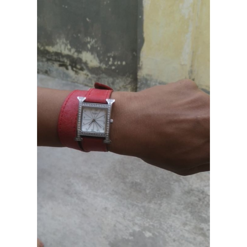 jam tangan cantik fashion H3rm35 second bekas non ori