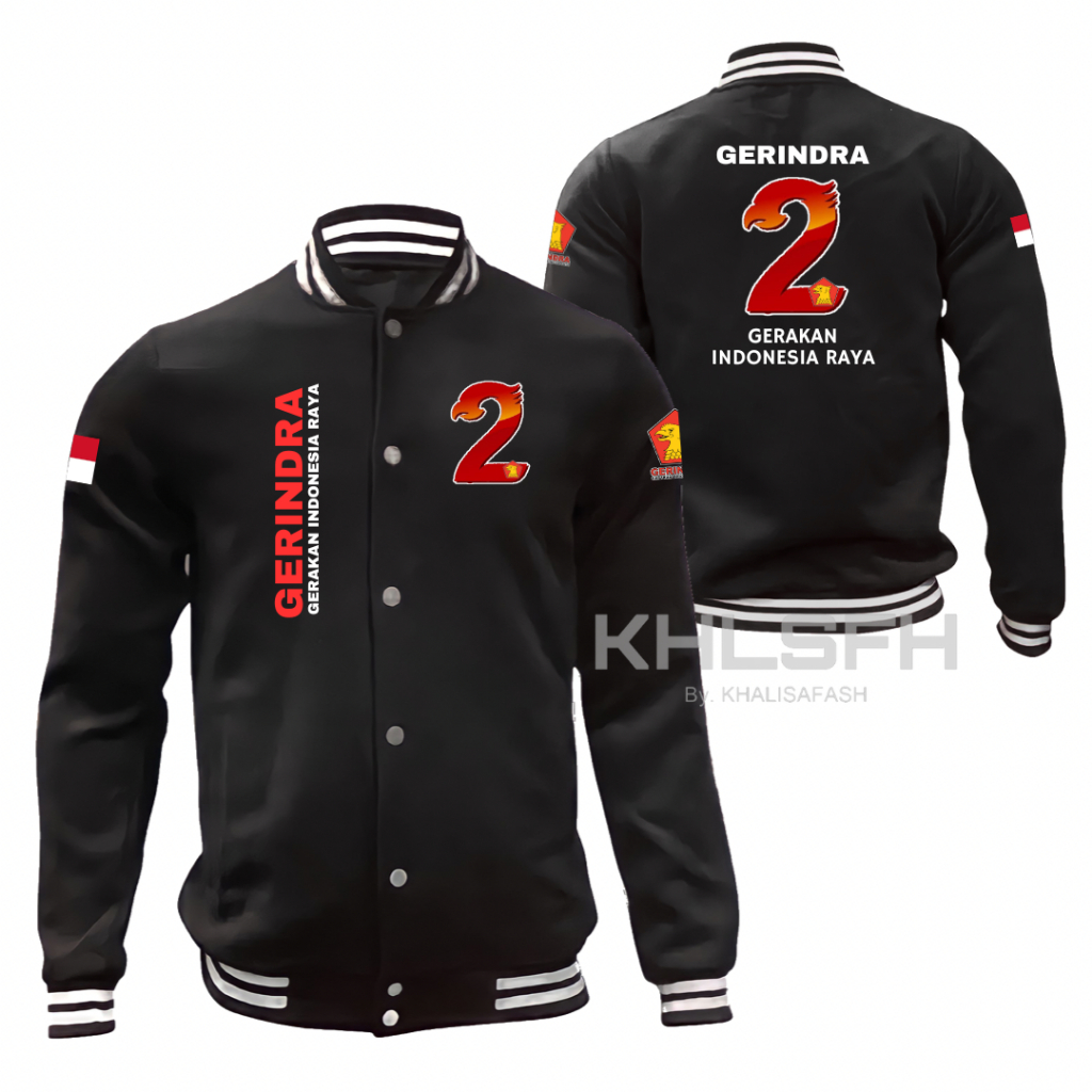 BASEBALL JACKET GERINDRA PARTAI GERAKAN INDONESIA RAYA