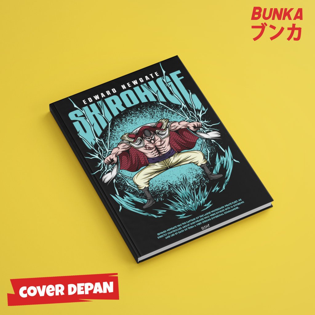 

Note Book Aesthetic Anime One Piece Shirohige Edward Newgate Design Hardcover A5 Buku Tulis Catatan Notes Agenda Planner Jurnal vintage buku catatan story book kado anniversary valentine cowok cewek murah