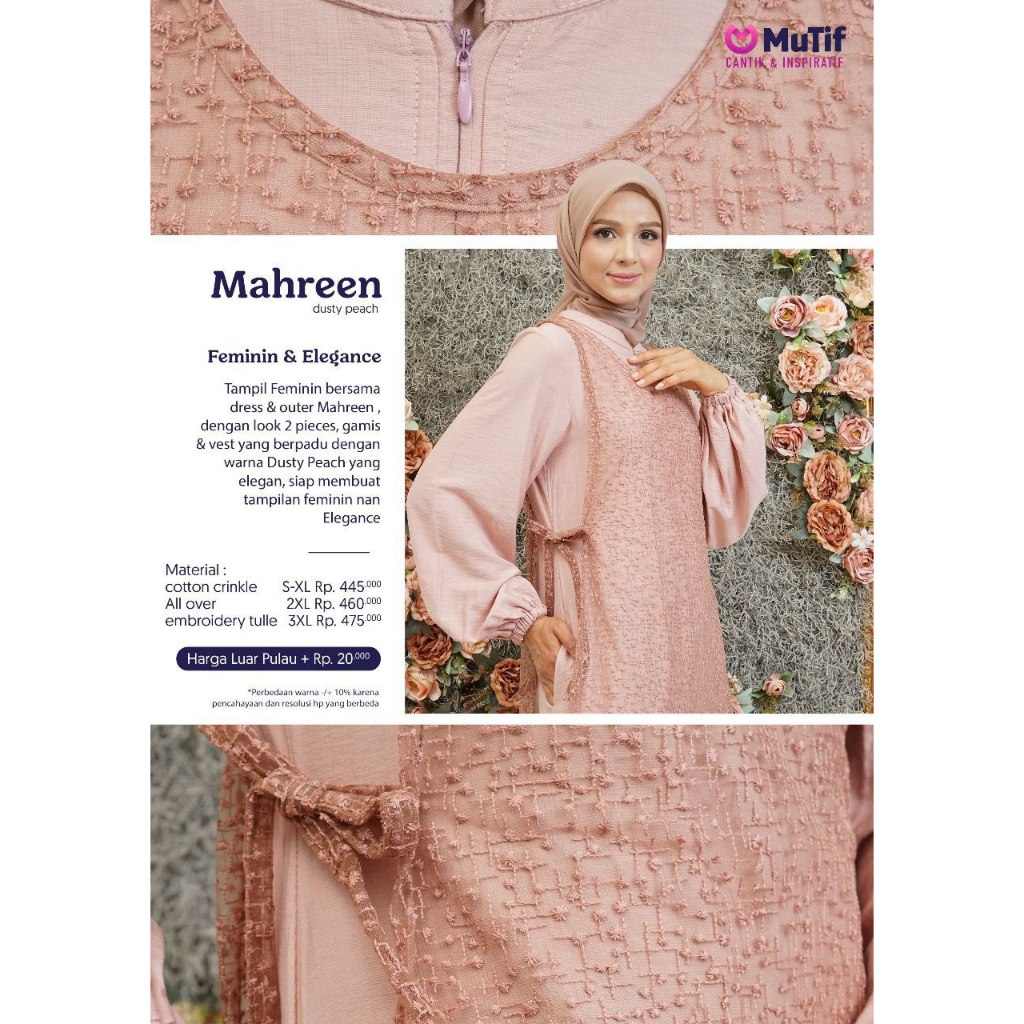 GAMIS MUTIF MAHREEN / GAMIS MAHREEN BY MUTIF / GAMIS MUTIF TERBARU / GAMIS MUTIF MURAH / MUTIF MAHRE