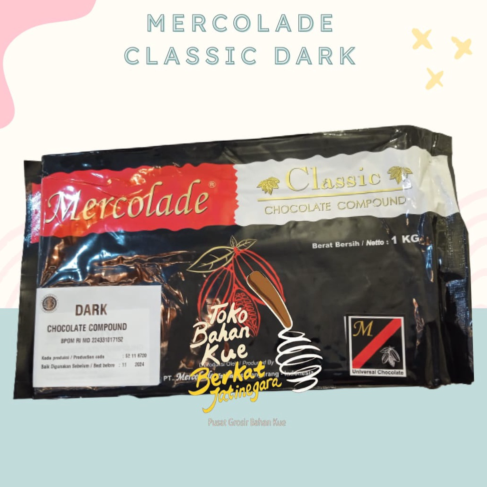 

PAKET LENGKAP>>> MERCOLADE COMPOUND DARK CLASSIC KEMASAN 1 KG / CTN ( 12 PCS )