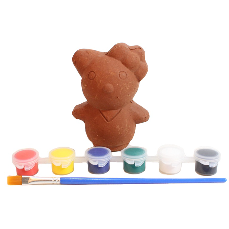 

☄️NEW✨ DIY - Mewarnai Tanah Liat Kitty Pensil + Cat 6-12 Warna + 1-2 x Kuas.