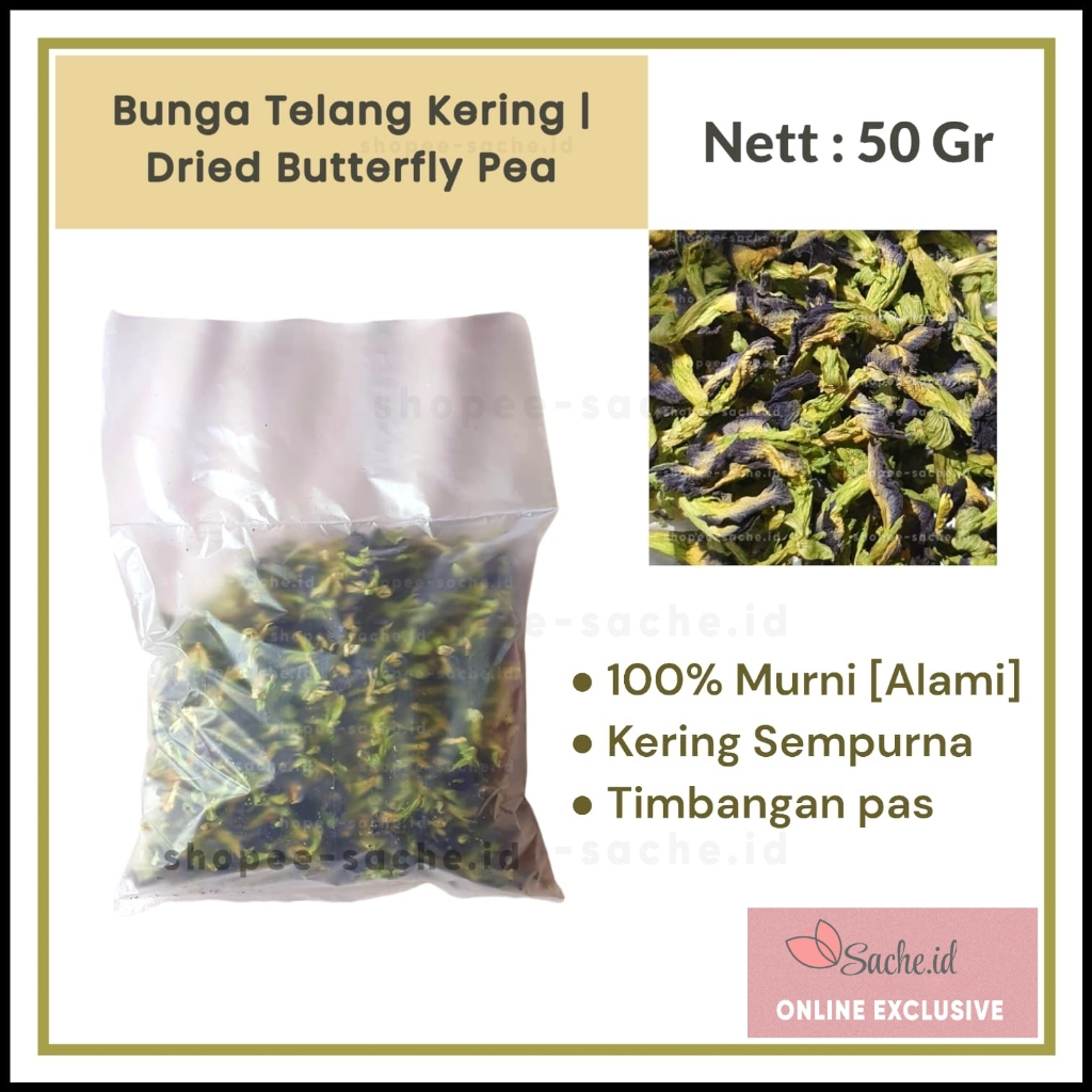 

Bunga Telang Kering / Butterfly Pea 50 Gram