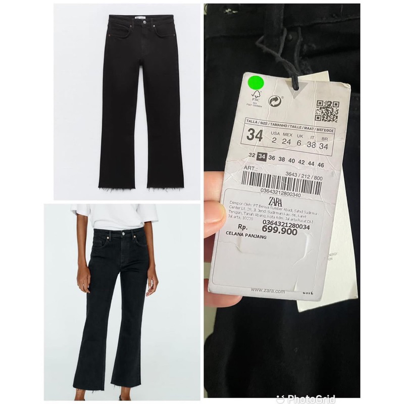 ZARA FLARE CROPPED JEANS/CELANA JEANS ZARA