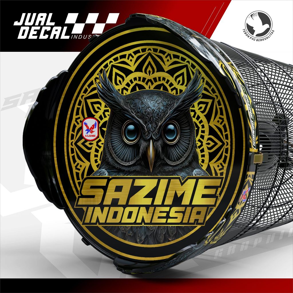 Stiker Sangkar Murai Variasi OWL SAZIME INDONESIA Decal Tebok Burung No 1 No 2 No 3