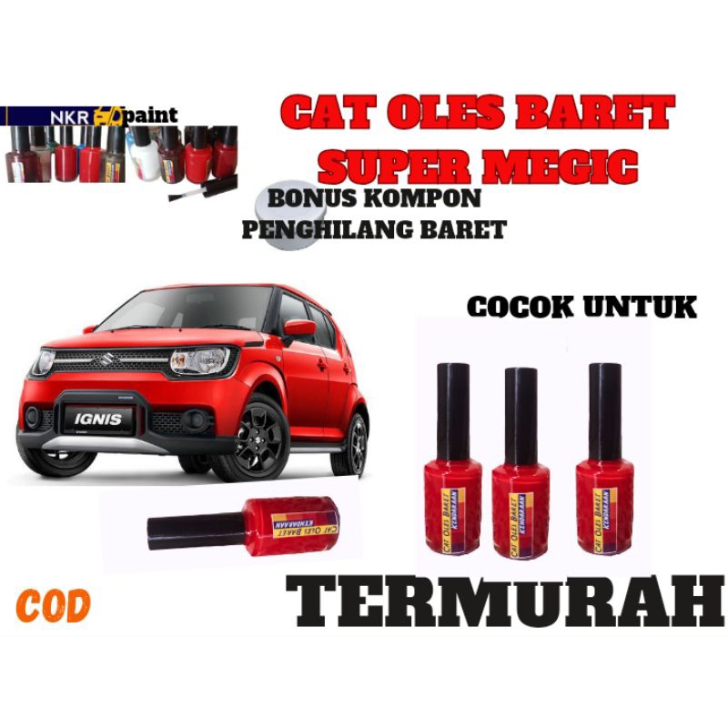 CAT IGNIS MERAH , CAT OLES PENGHILANG BARET SUZUKI IGNIS MERAH, UPTOWN RED PEARL , IGNIS RED