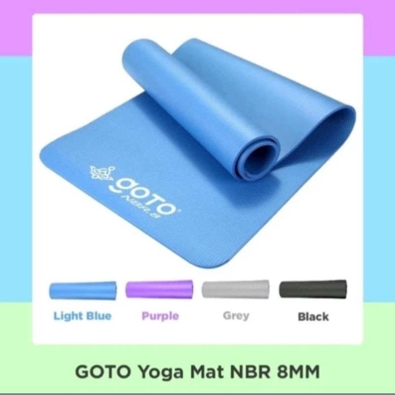 Goto NBR Yoga Mat 8mm Matras Olahraga Alas Senam Gym Tebal Anti Slip