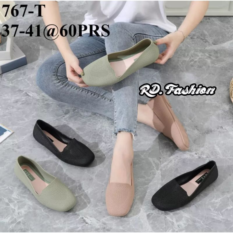 BTM / SEPATU KARET JELLY PLAT SHOES WANITA PORTO LADY SIZE 37- 40