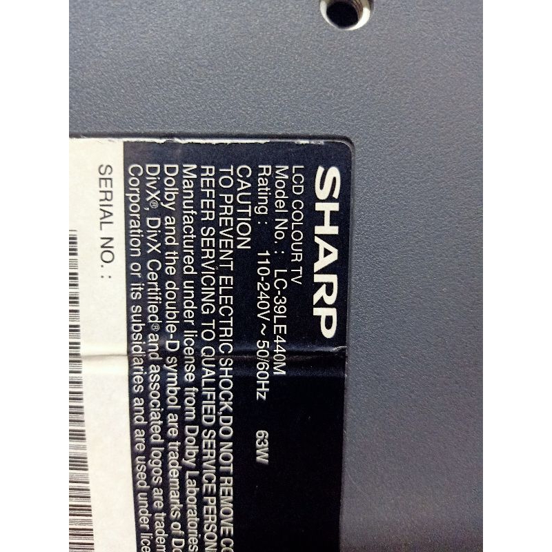 Panel Layar Tv LED Sharp 39 inch Tampa mesin