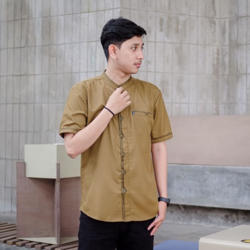 Baju Koko Lengan Pendek Terbaru El Rumi Motif Shaka