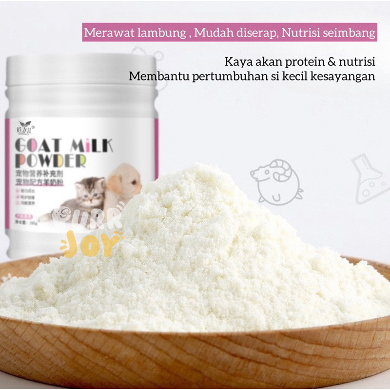 PURRJOY Dorrikey Pet Goat Milk Powder 280g / Susuk Bubuk Formula Hewan Peliharaan Anjing Kucing 280gr