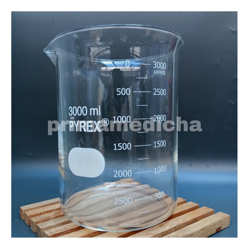 Gelas Kimia 3000 ML PYREX / Beaker Glass 3 L