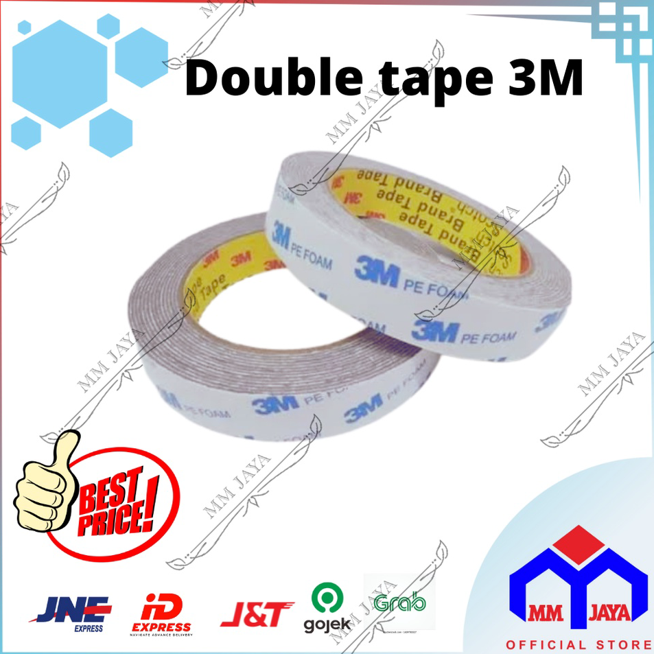 

➷➷✻✫ Double Tape 3m PE Foam 1600 T 20mm X 4M Double Tape Lem Bolak balik