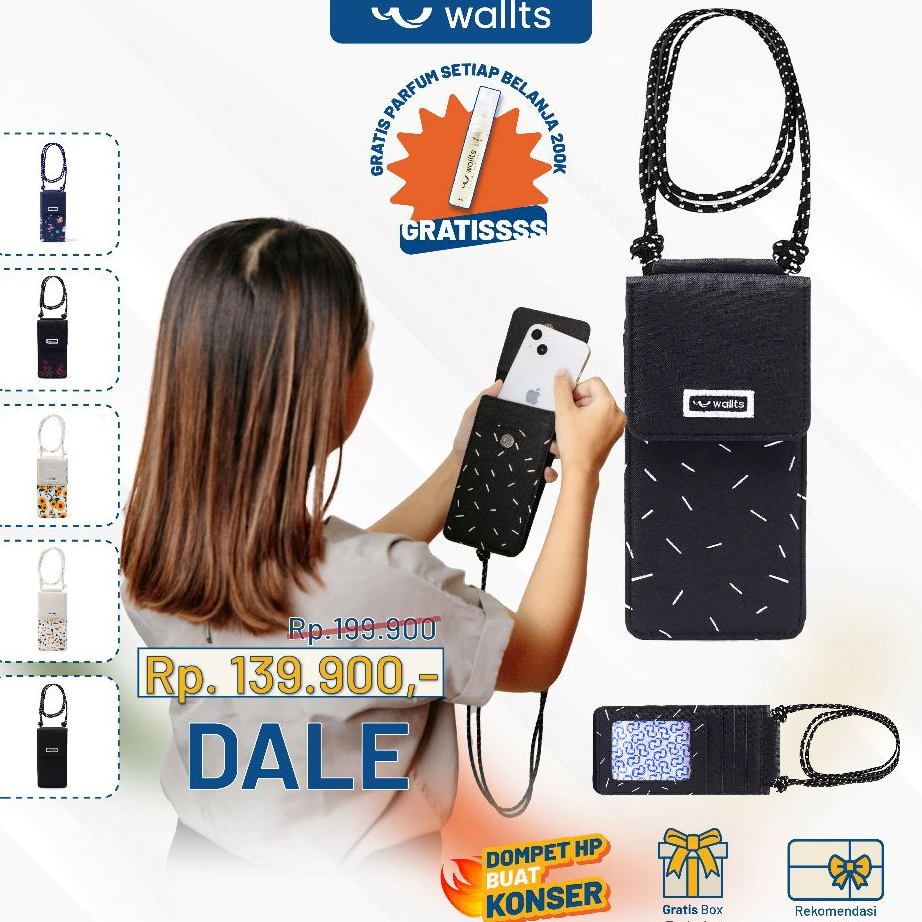 ⌃ Wallts Dale Phone Wallet - Tas Dompet HP Handphone Selempang Wanita dan Pria Phone Wallet ㊂