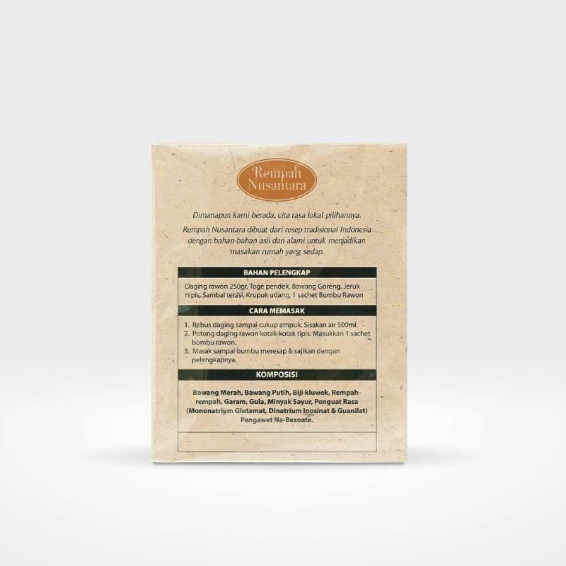 

Rempah Nusantara - Bumbu Rawon 60g rasa gurih