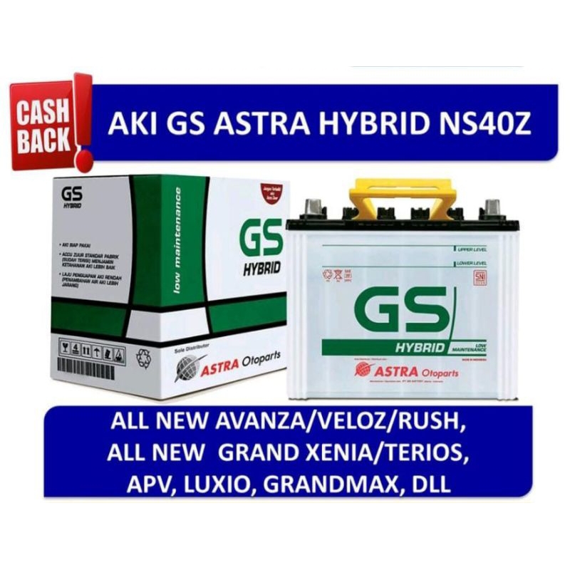 aki baru gs basah hybrid 35ah ns40z/L