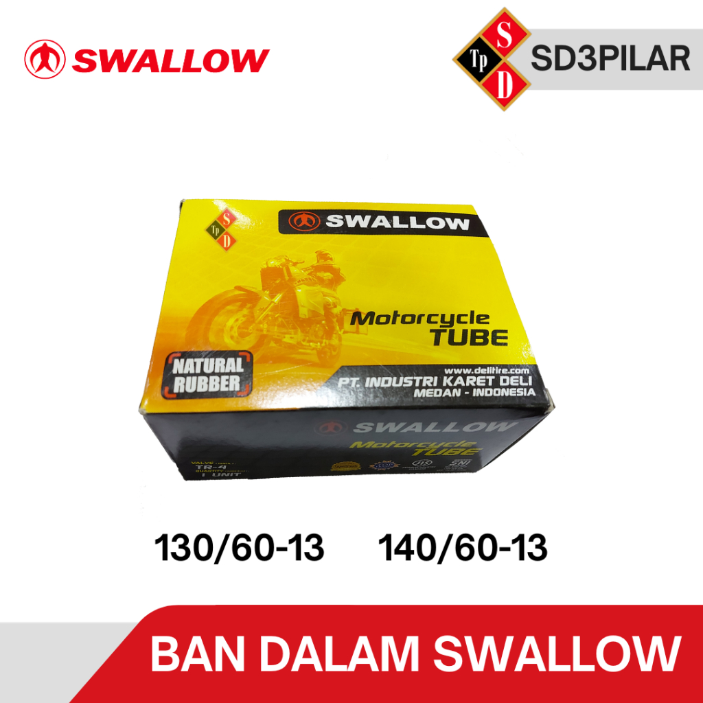 Ban Dalam Swallow 130/60-13 dan 140/60-13 Swallow
