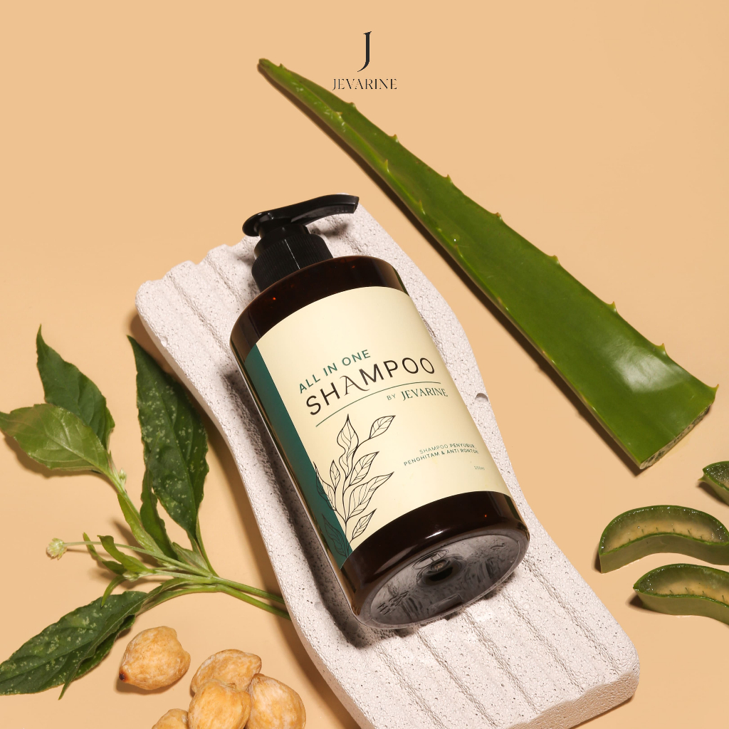 Jevarine All In One Shampoo - Penyubur , Penghitam dan Anti Rontok Bpom 100% Original