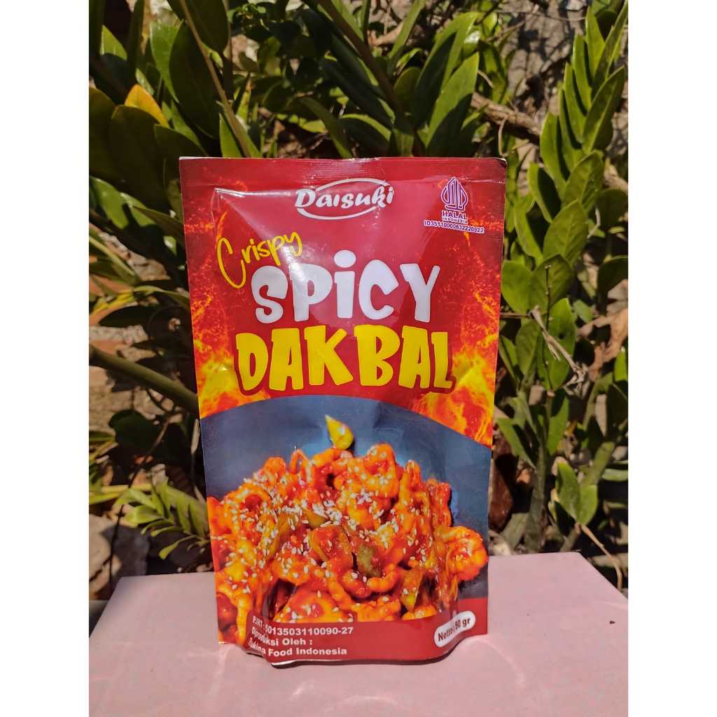 

Daisuki spicy crispy dakbal 50g snack ceker ayam crispy rasa pedas korea