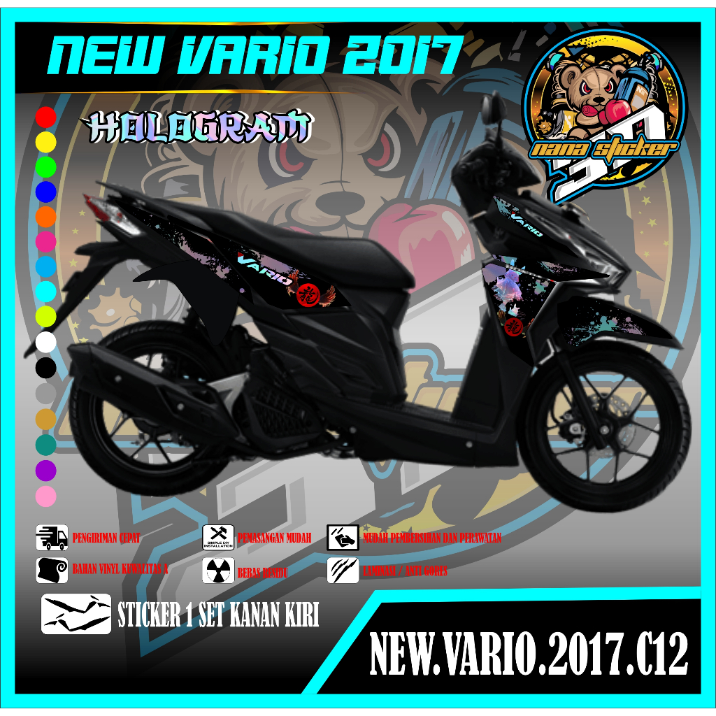 STRIPING HOLOGRAM VARIO LED 2017 125 150 STICKER VARIO 2019 STICKER HOLOGRAM LIS LIST VARIO VARIASI 