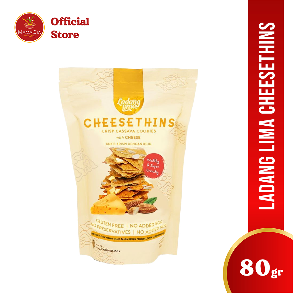 

Ladang Lima Cheesethins Gluten Free Cookies Cemilan Sehat 80gr