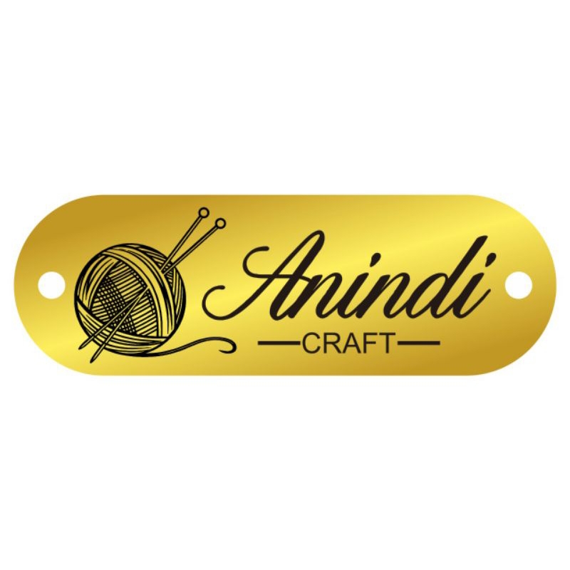 

Label akrilik Anindi Craft gold 1x3 cm 50 pcs