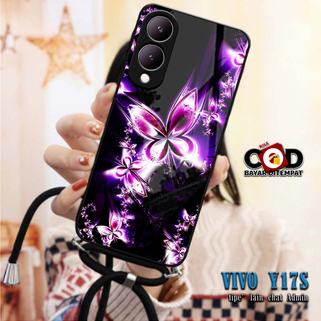 SOFTCASE KILAU 2D + Tali CASE SILIKON VIVO Y17S Y17 S SILIKON KACA | MC795 | CASE SILICON MAN AND GI