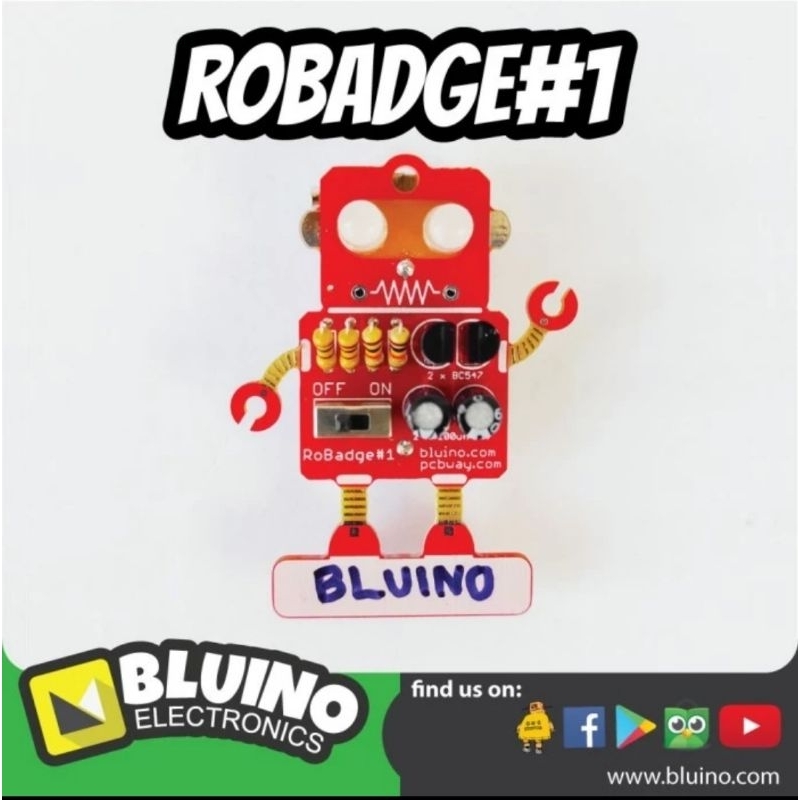 Robadge 1 Lencana Lampu - Flip-flop Led Belajar Solder