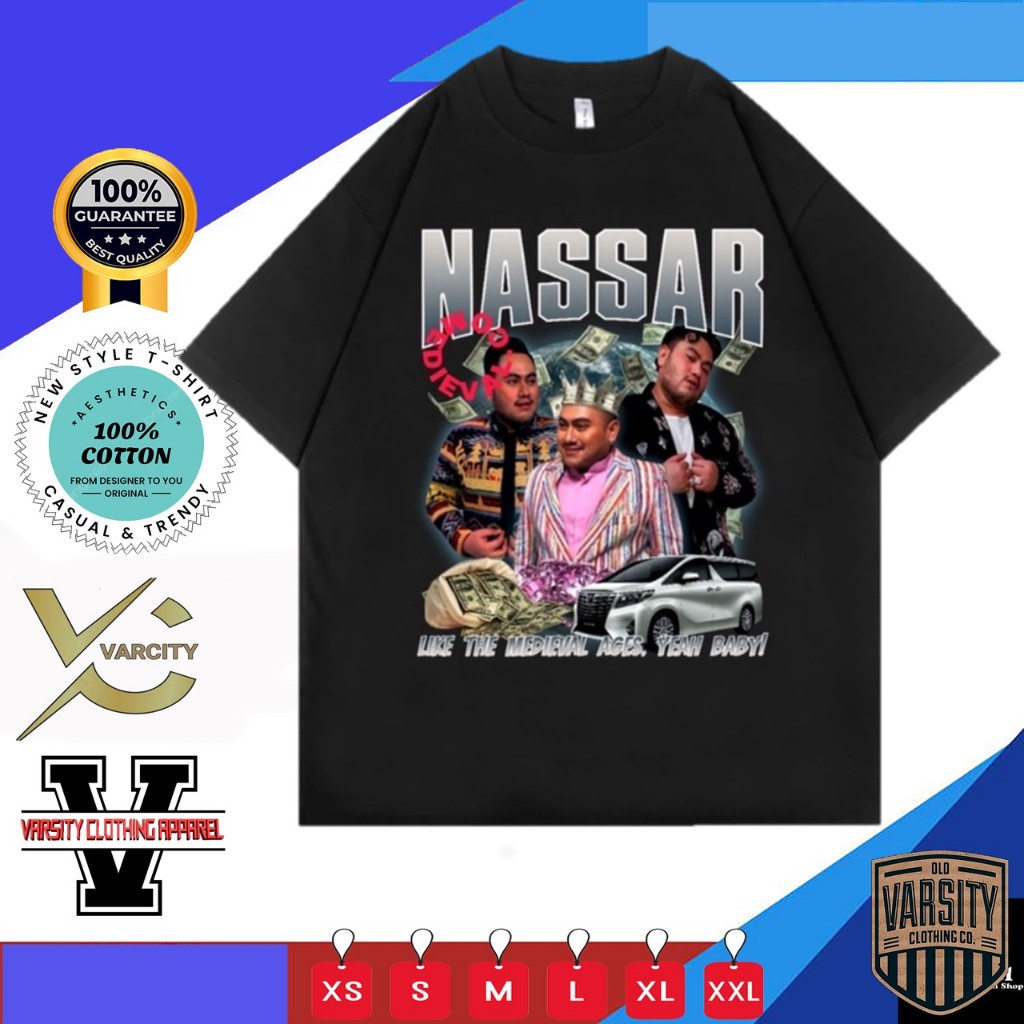 KAOS PRIA DISTRO  KING NASSAR OPPA RAP TEE TSHIRT MEDIEVAL BAHAN KATUN SABLON PREMIUM