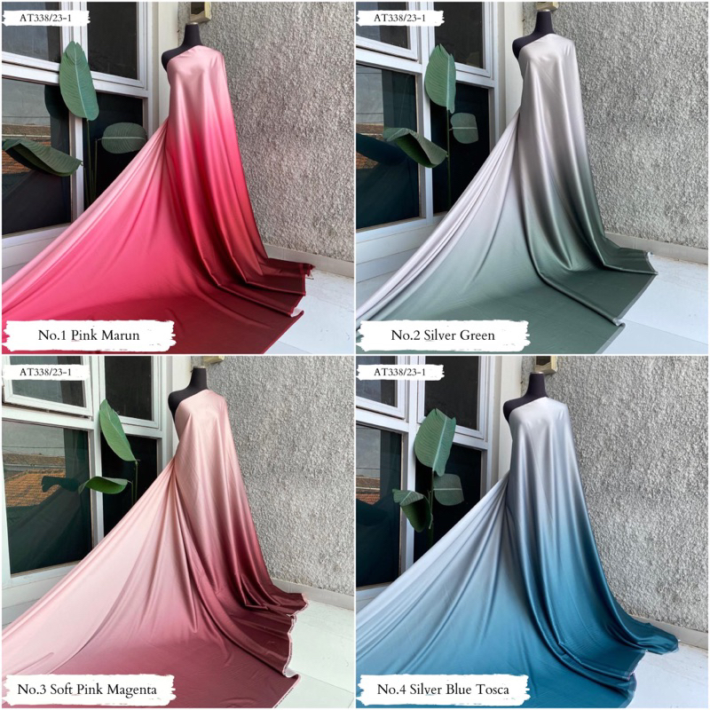 Kain Silk Gradasi | Kain Armany Silk Premium | Kain Motif Gradasi | Bahan Bridesmaid