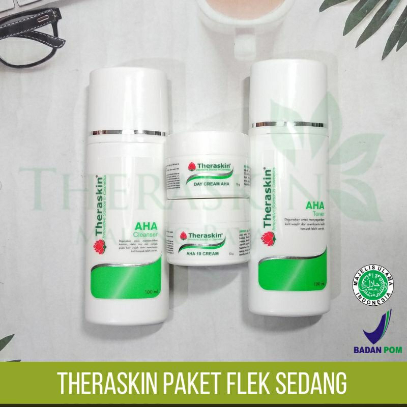 THERASKIN PAKET FLEK SEDANG AHA 10 CREAM/AHA 8 CREAM/AHA CREAM BPOM AMAN UNTUK BUMIL DAN BUSUI