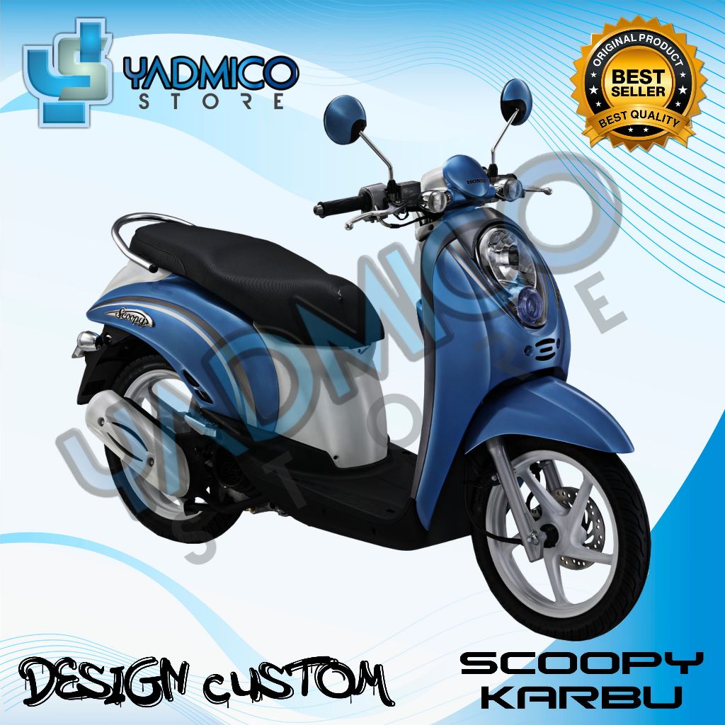 Desain Custom Stiker Motor Scoopy Karbu Full Body Variasi
