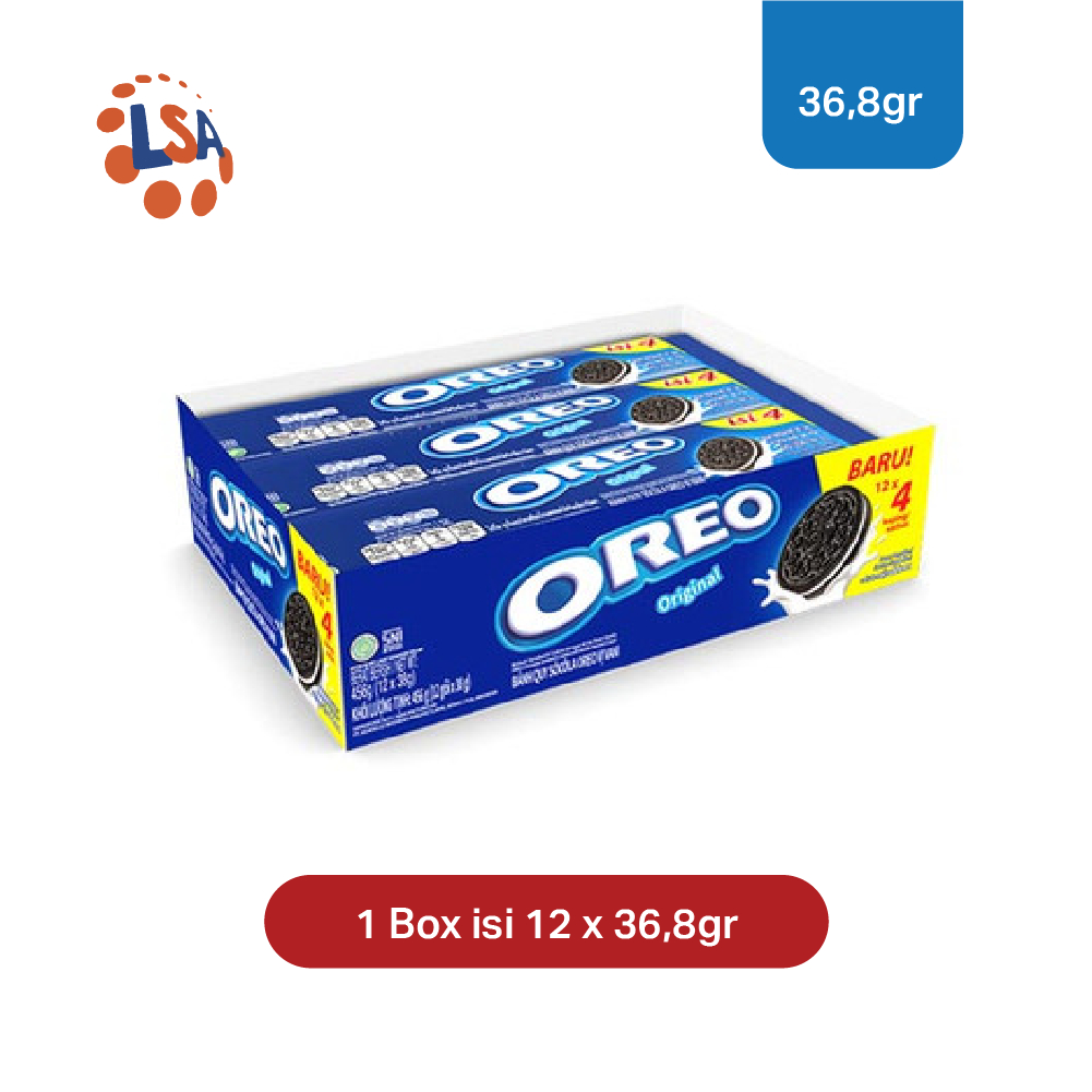 

Oreo Biskuit krim Vanilla Box isi 12 Pcs