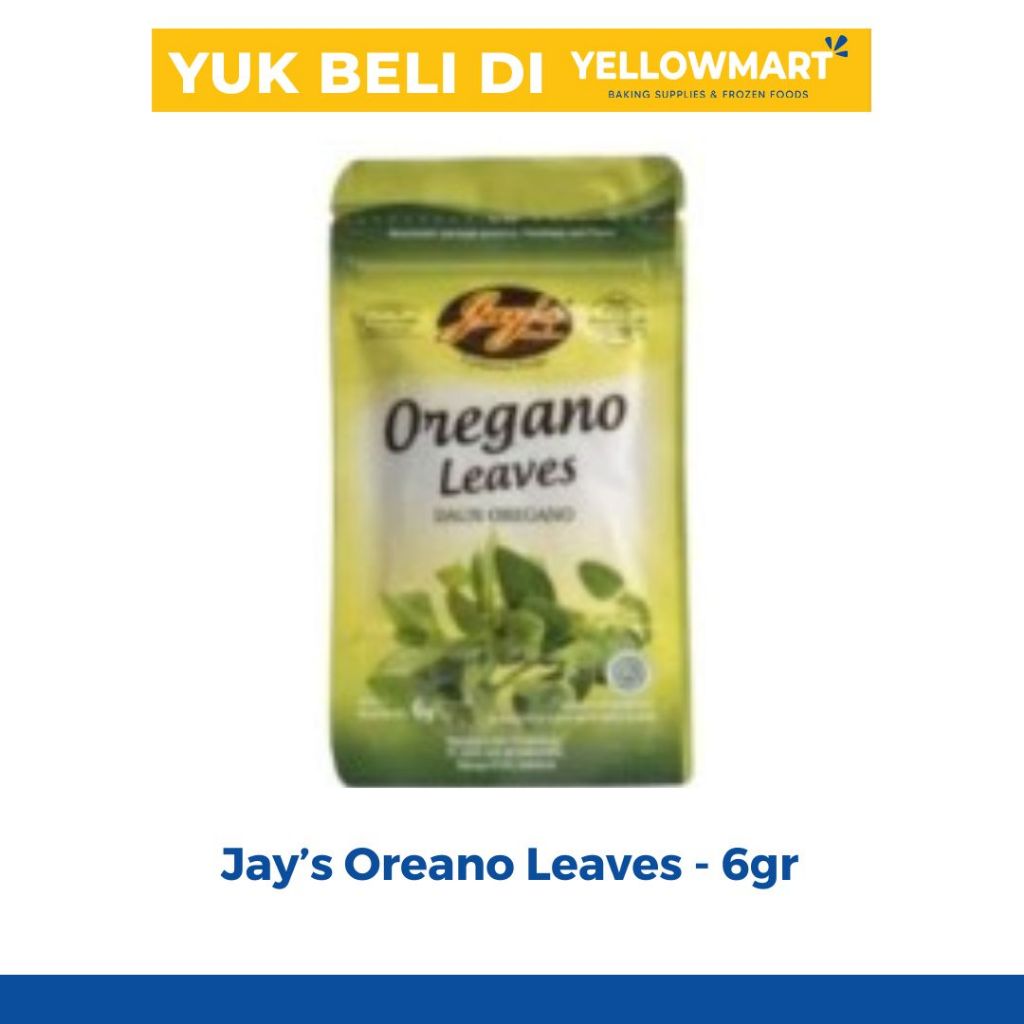 

Jay's Oregano Leaves 6gr Kemasa Sachet - Daun Oregano Kering