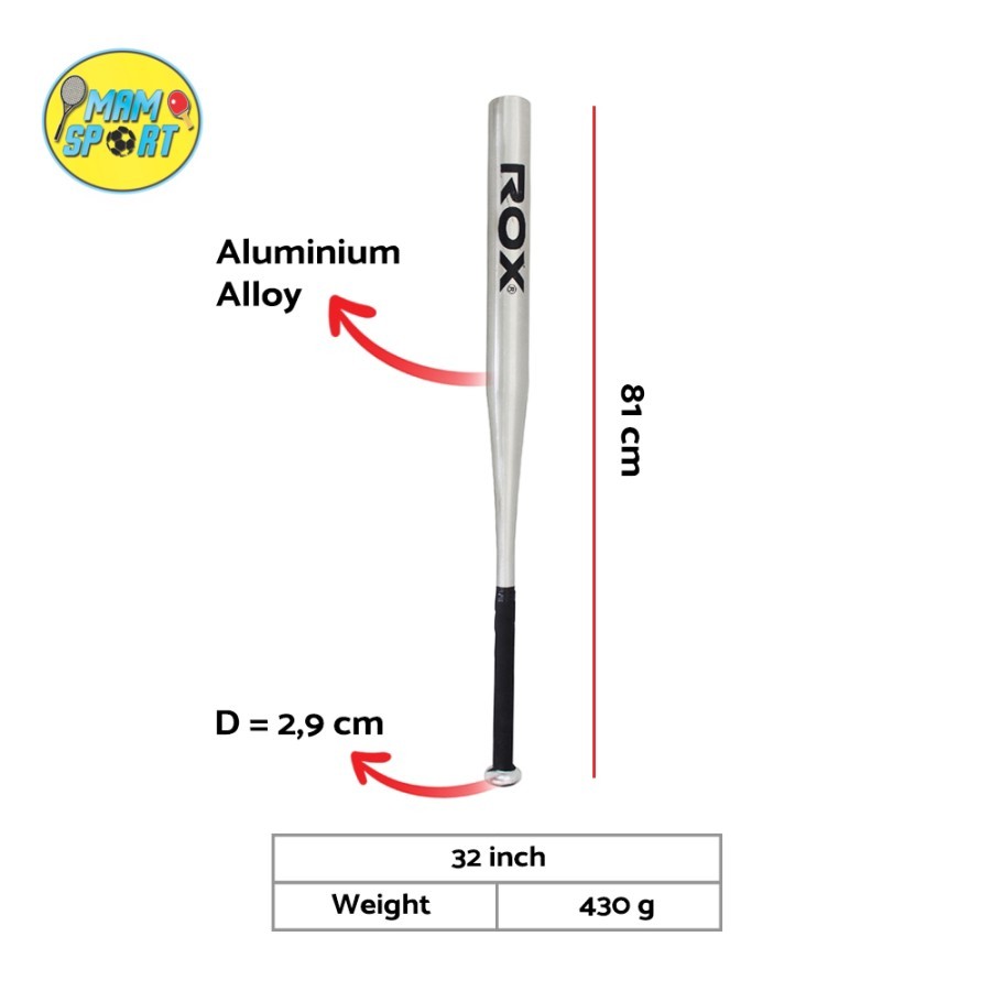 Stick Softball Tongkat Pemukul Softball ROX 32 inc