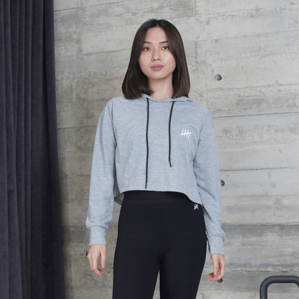 DONSON Hoodie Crop Lengan Panjang Wanita Jumper Bahan Comfort Polyester Lari Olahraga