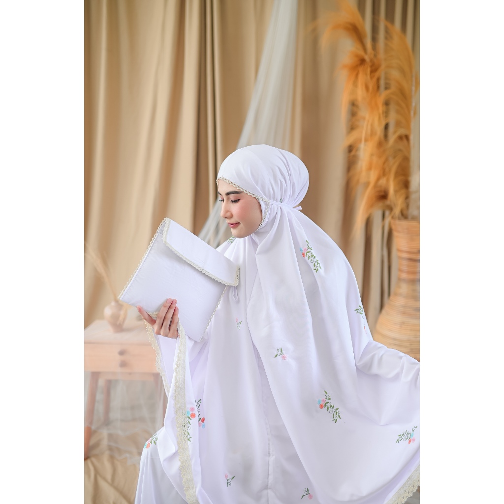 mukena renda mewah bordir terbaru 2023 / mukena renda dewasa terbaru / mukena renda jumbo mewah BY A