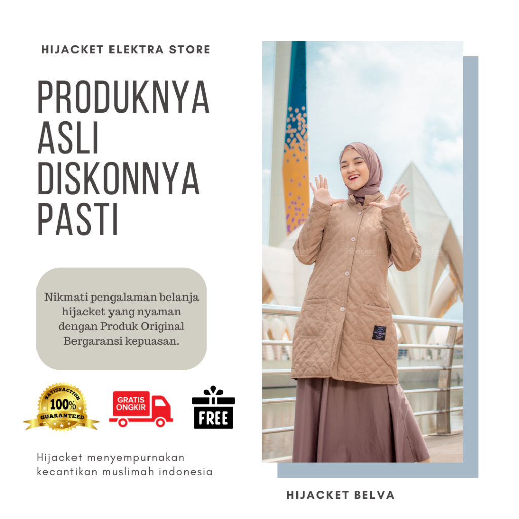 Hijacket Belva Jaket Panjang  Syari Model Long Jacket Musim Dingin