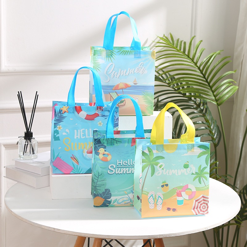 

Tas Hampers Non Woven Anti Air SUMMER 27x29x12cm - Tote Bag / Hand Bag Ulang Tahun